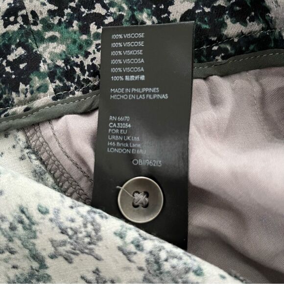 Anthropologie Diandra Pleated Joggers in Green Motif, Size 2 NWOT - Picture 12 of 13